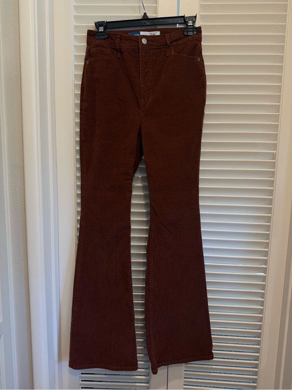 Women's Brown high-rise Corduroy Flare Pants old navy size 2